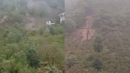 Trabzon'daki heyelan anı kameraya yansıdı! Korku dolu anlar anbean kaydedildi  - Gündem