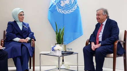 Emine Erdoğan BM Genel Sekreteri Antonio Guterres ile görüştü: Güçlü destek için teşekkür! - Politika