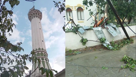 Çanakkale'de yıldırım cami minaresini devirdi! - Gündem