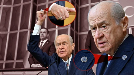 Devlet Bahçeli 'Öcalan' çağrısını bu sembollerle yaptı! Yüzük ve rozetin şifresi çözüldü - Politika