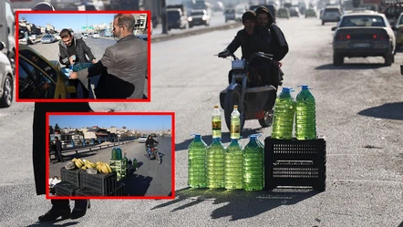 Komşudan şaşırtan görüntüler! Benzin karaborsaya düştü: Yol kenarında bidonla satmaya başladılar - Ekonomi