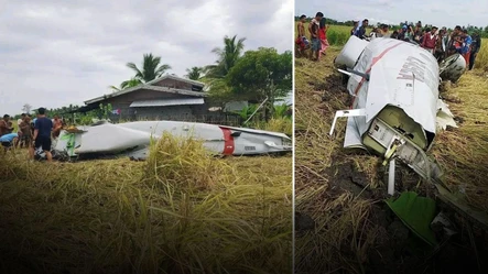 Filipinler'de, ABD ordusuna ait uçak pirinç tarlasına düştü! Ölüler var - Dünya