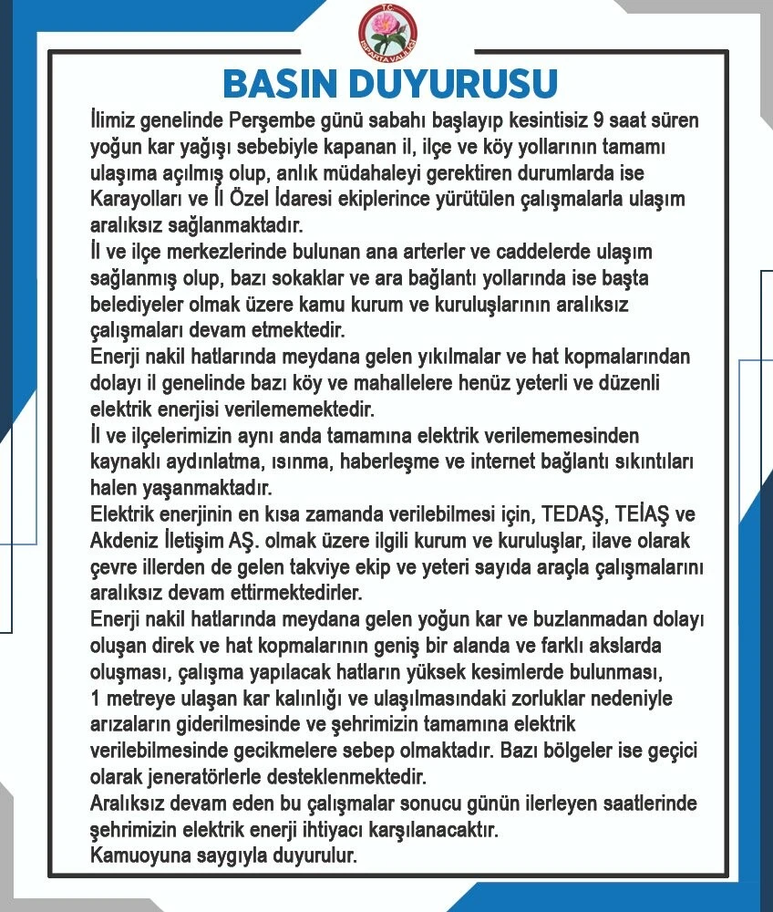 Isparta'da 30 saatlik elektrik kesintisi: Valilikten açıklama yapıldı