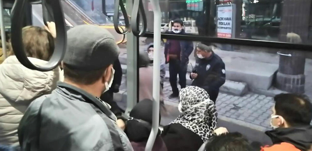 Maske takmayan kadına yolcular tepki gösterdi
