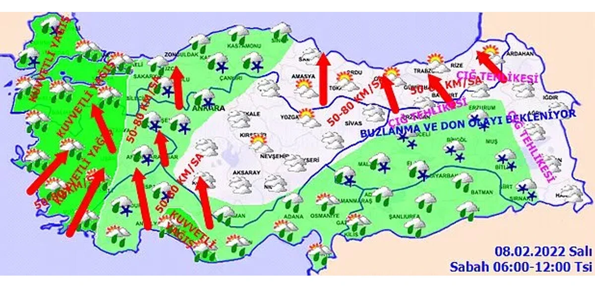 İstanbul’da yağış olacak mı? 8 Şubat hava durumu nasıl olacak? İl İl hava durumu