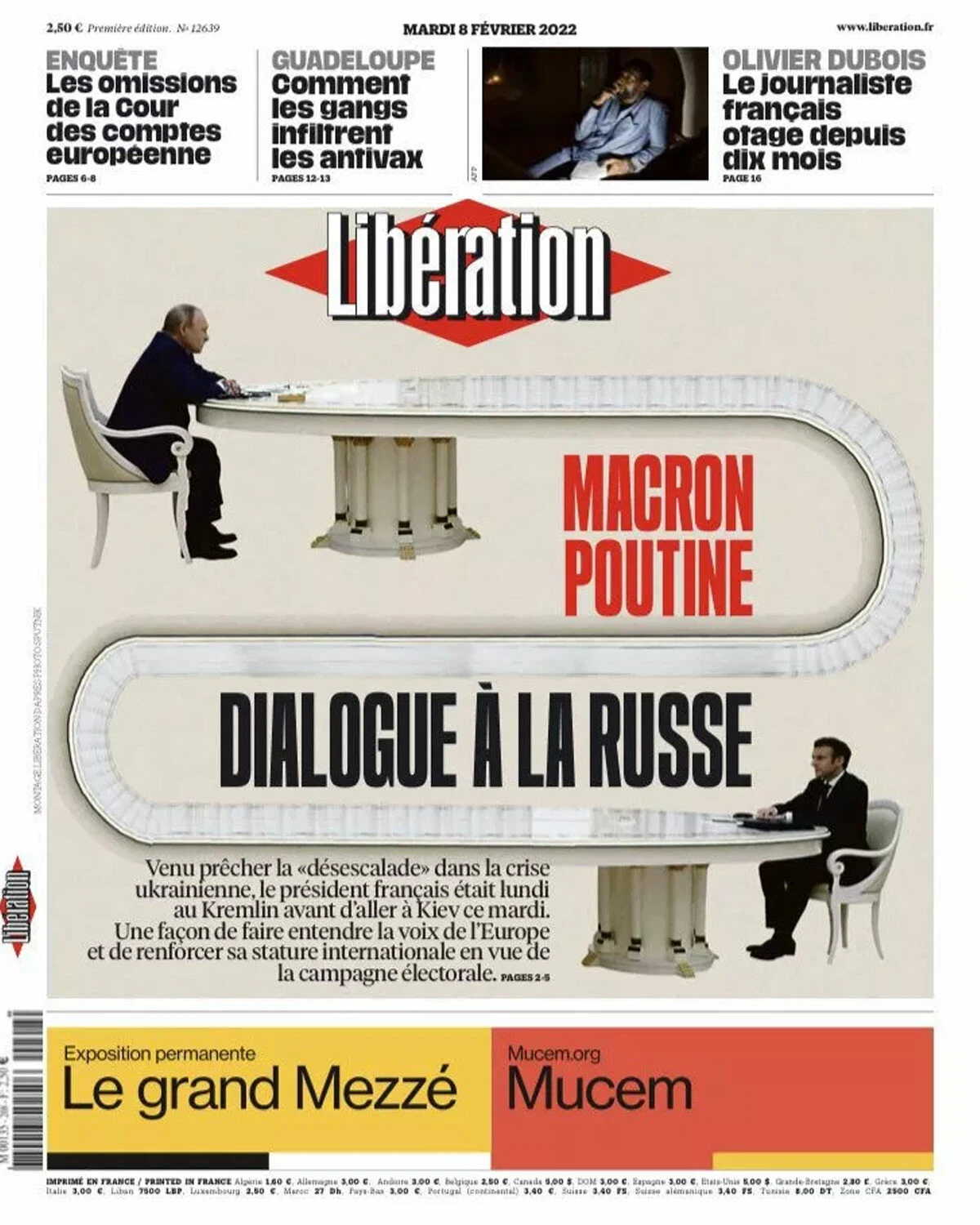 Putin ile Macron görüşmesi Fransız basınında alay konusu oldu!