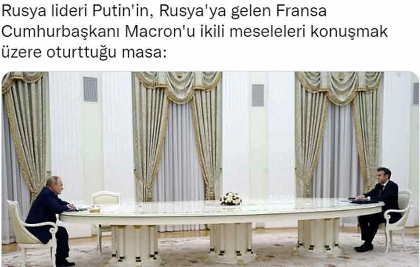 Putin ile Macron görüşmesi Fransız basınında alay konusu oldu!
