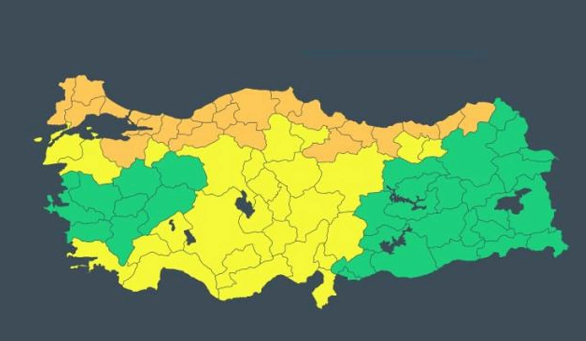 Meteoroloji 50 ile sarı ve turuncu kodlu uyarıda bulundu