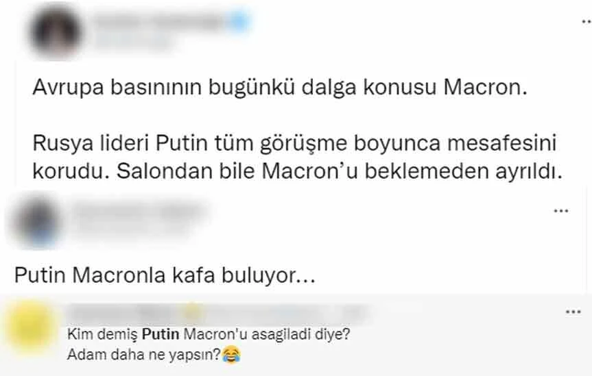 Putin ile Macron görüşmesi Fransız basınında alay konusu oldu!