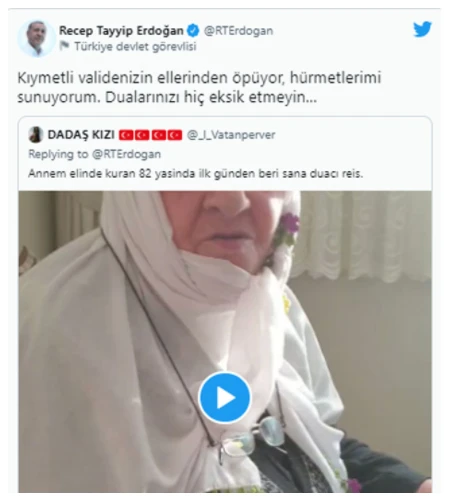 Covid-19 testi pozitif çıkan Cumhurbaşkanı Erdoğan'dan vatandaşlara teşekkür