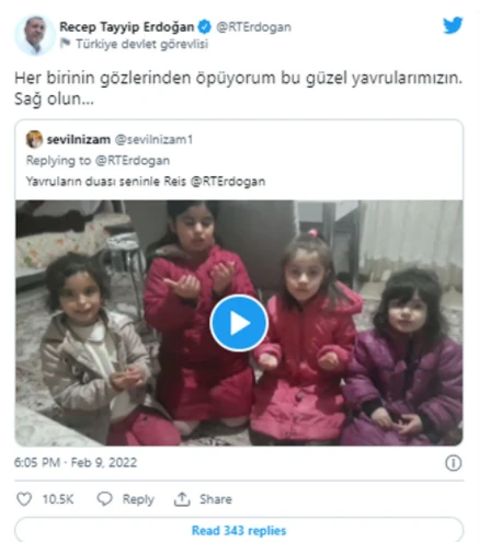 Covid-19 testi pozitif çıkan Cumhurbaşkanı Erdoğan'dan vatandaşlara teşekkür