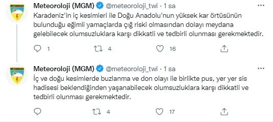 Meteoroloji duyurdu: Sağanak ve kar geliyor! Perşembe gününe dikkat (14 Şubat hava durumu)
