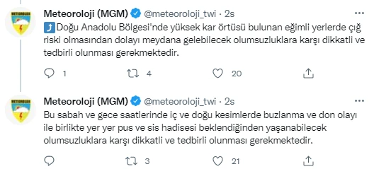 Meteoroloji illeri tek tek uyardı: İstanbul'a kar geri geliyor (17 Şubat hava durumu)