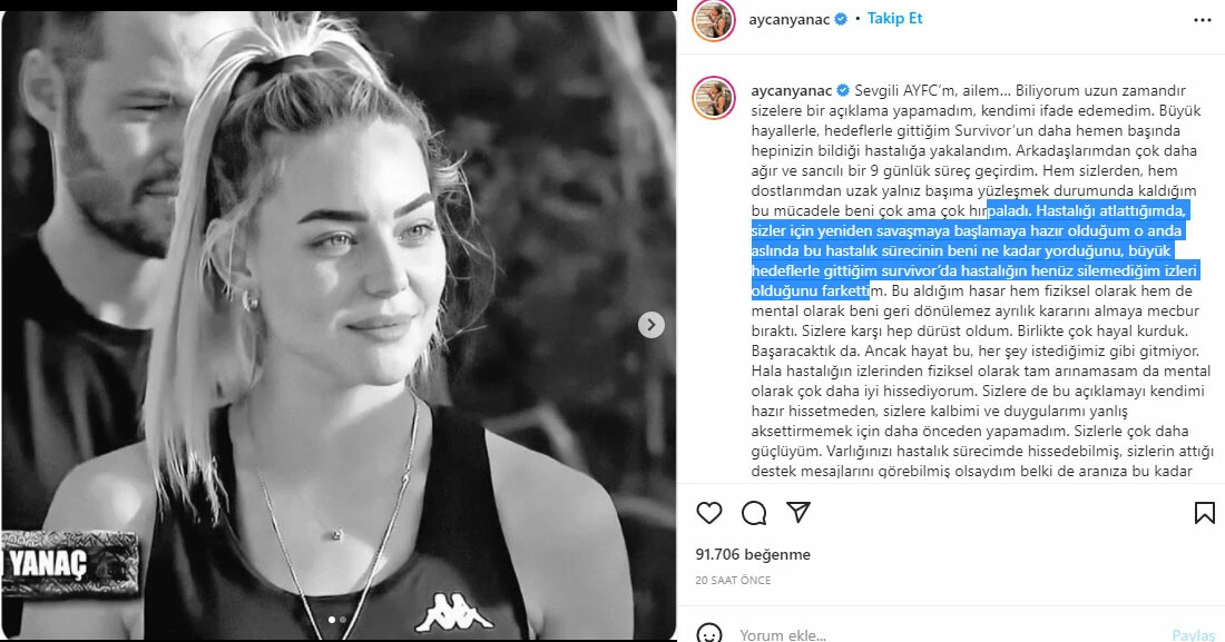 Survivor'dan ayrılan Aycan Yanaç her şeyi anlattı: Beni çok hırpaladı