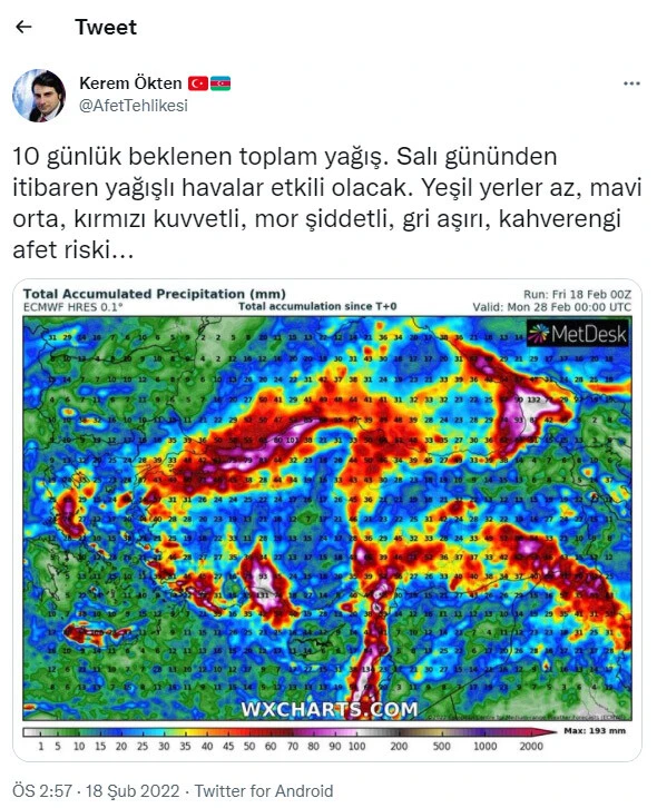 Hava durumunu ıskalamayan Kerem Ökten uyardı: Salı günü geliyor, 10 gün sürecek