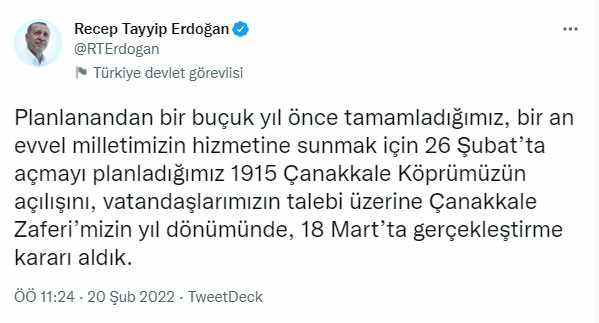 Son dakika! 1915 Çanakkale Köprüsü 18 Mart'ta açılacak