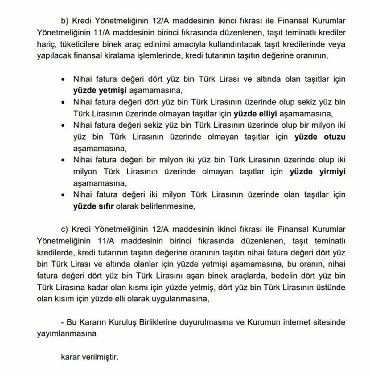 Araba alacaklar dikkat! BDDK otomotiv kredilerinde limitleri arttırdı