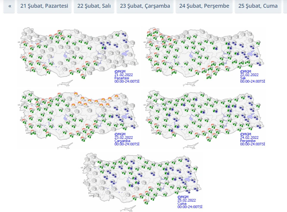 Meteoroloji'den kar uyarısı (21 Şubat hava durumu)