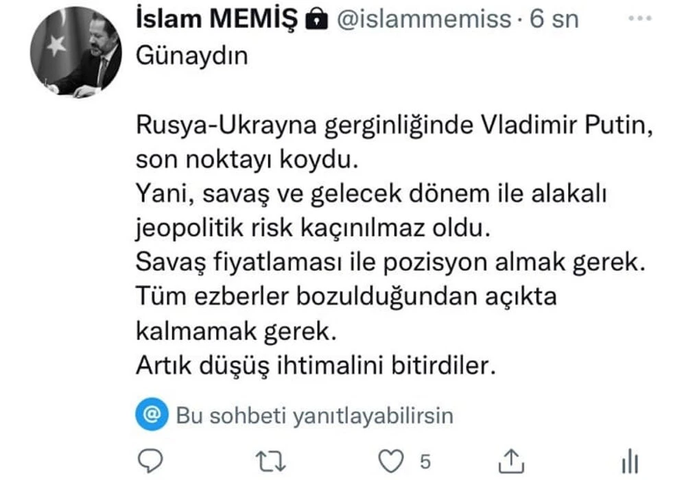 İslam Memiş'ten altın ve döviz yatırımcısına 'savaş' uyarısı: Tüm ezberler bozuldu
