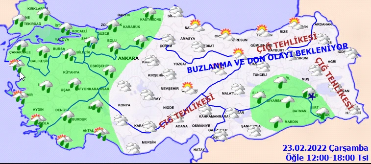 Meteoroloji'den birçok kente peş peşe uyarı: Yağışlar kuvvetli olacak (23 Şubat hava durumu)