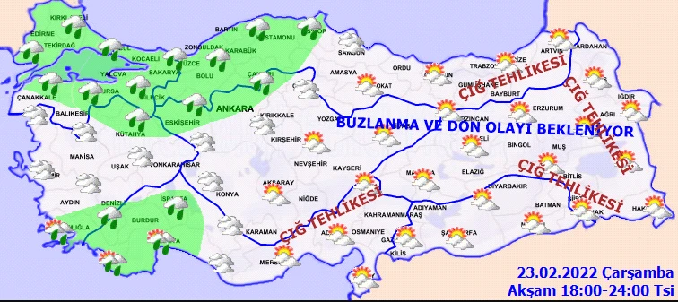 Meteoroloji'den birçok kente peş peşe uyarı: Yağışlar kuvvetli olacak (23 Şubat hava durumu)