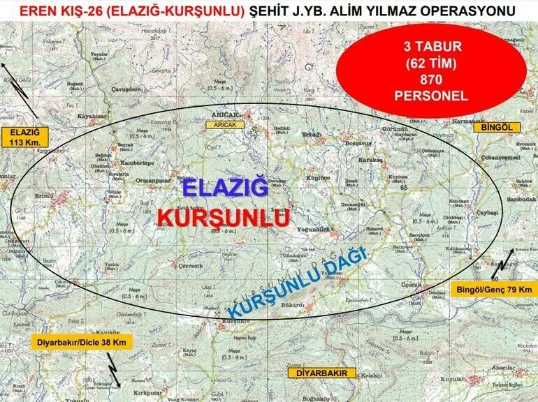 Son dakika! İçişleri Bakanlığı duyurdu: Elazığ'da Eren Kış-26 operasyonu başladı