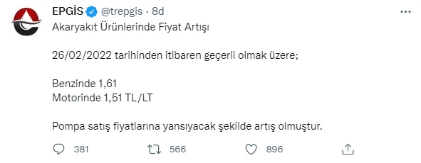 Rusya-Ukrayna savaşı akaryakıtı vurdu: Benzin ve motorine büyük zam