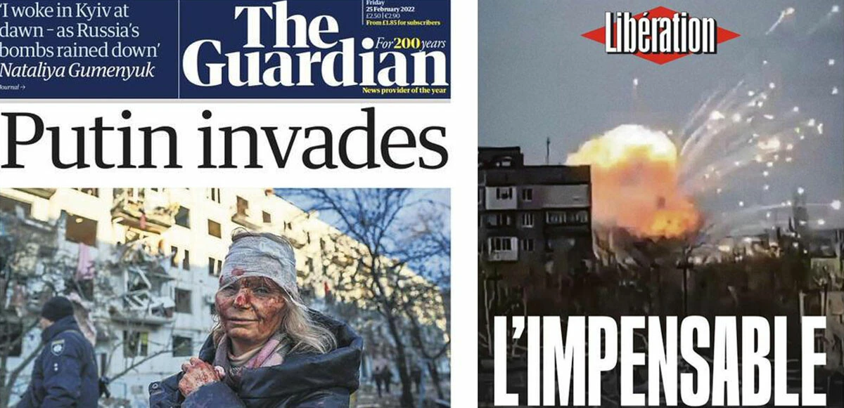 Rusya'nın Ukrayna'yı işgali dünya basınına böyle yansıdı