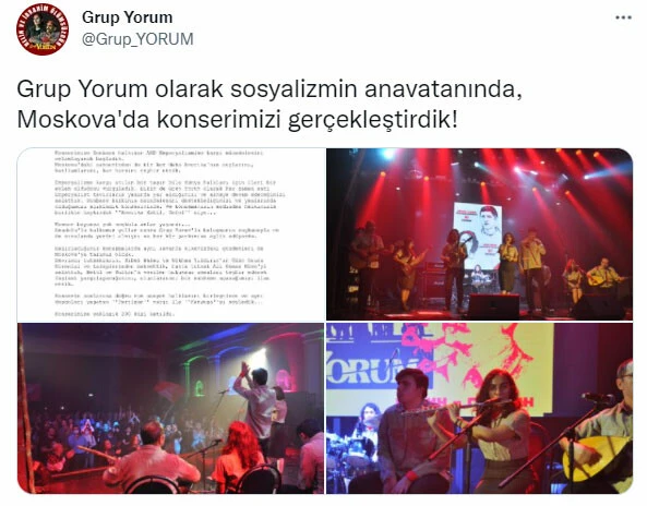 Rusya'da konser veren Grup Yorum'a sosyal medyadan tepkiler çığ gibi büyüdü
