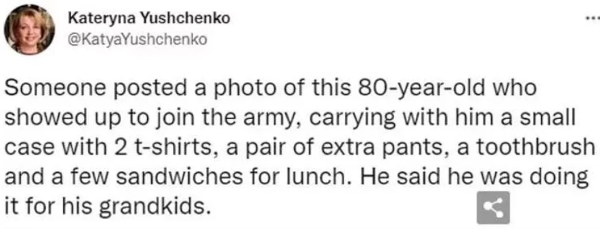 Ukrayna'da 80 yaşındaki adam orduya katılmak istedi: Görüntüler damga vurdu
