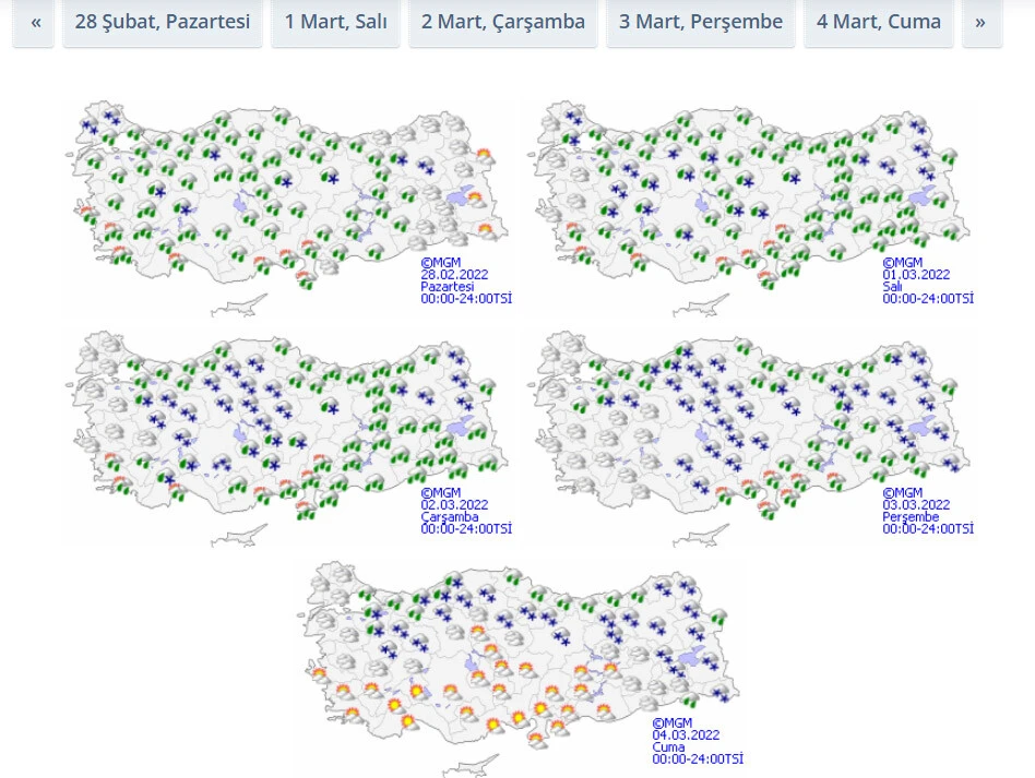 Meteoroloji bir çok ile yağmur ve kar uyarısı (28 Şubat hava durumu)