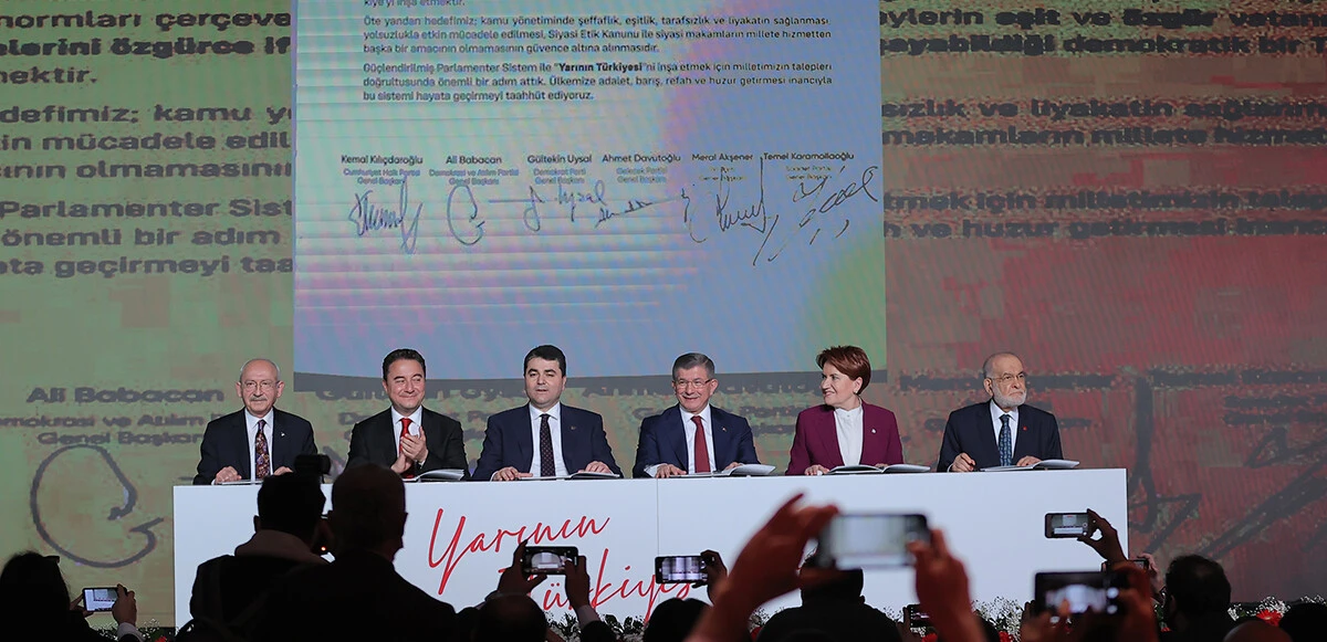 6 parti lideri, 'Güçlendirilmiş Parlamenter Sistem' metnini imzaladı