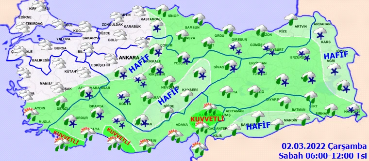 Meteoroloji'den birçok ile uyarı: Yağışlar yurdu etkisi altına aldı (2 Mart hava durumu)