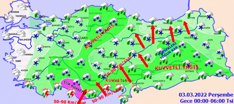 Meteoroloji'den birçok ile uyarı: Yağışlar yurdu etkisi altına aldı (2 Mart hava durumu)