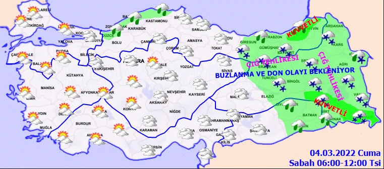 Meteoroloji'den 4 il için turuncu kodlu uyarı! Sağanak fena vuracak ( 4 Mart hava durumu)