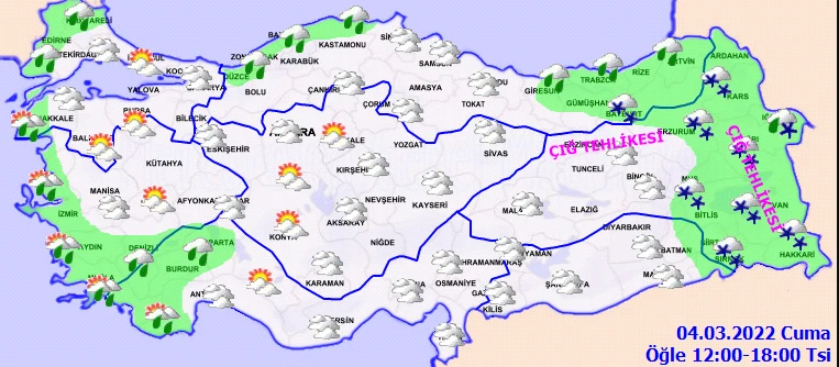 Meteoroloji'den 4 il için turuncu kodlu uyarı! Sağanak fena vuracak ( 4 Mart hava durumu)
