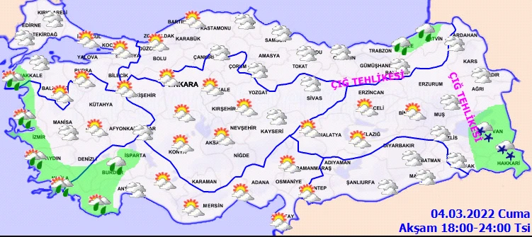 Meteoroloji'den 4 il için turuncu kodlu uyarı! Sağanak fena vuracak ( 4 Mart hava durumu)