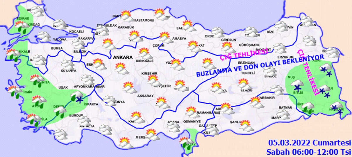 Meteoroloji'den kar uyarısı (5 Mart hava durumu)
