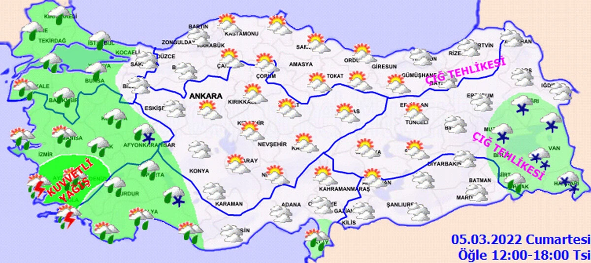 Meteoroloji'den kar uyarısı (5 Mart hava durumu)