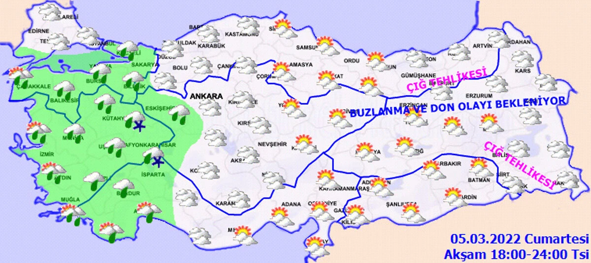 Meteoroloji'den kar uyarısı (5 Mart hava durumu)