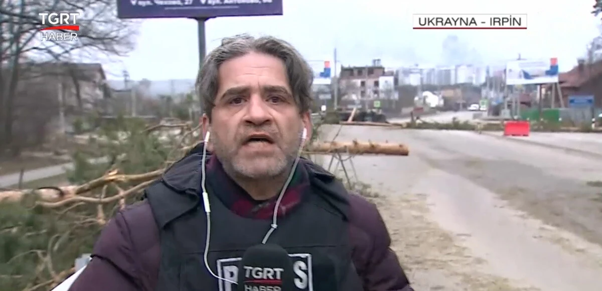 TGRT Haber ekibi Iprin'de çatışmanın ortasında kaldı: Rus ordusu Kiev'e 13 km...