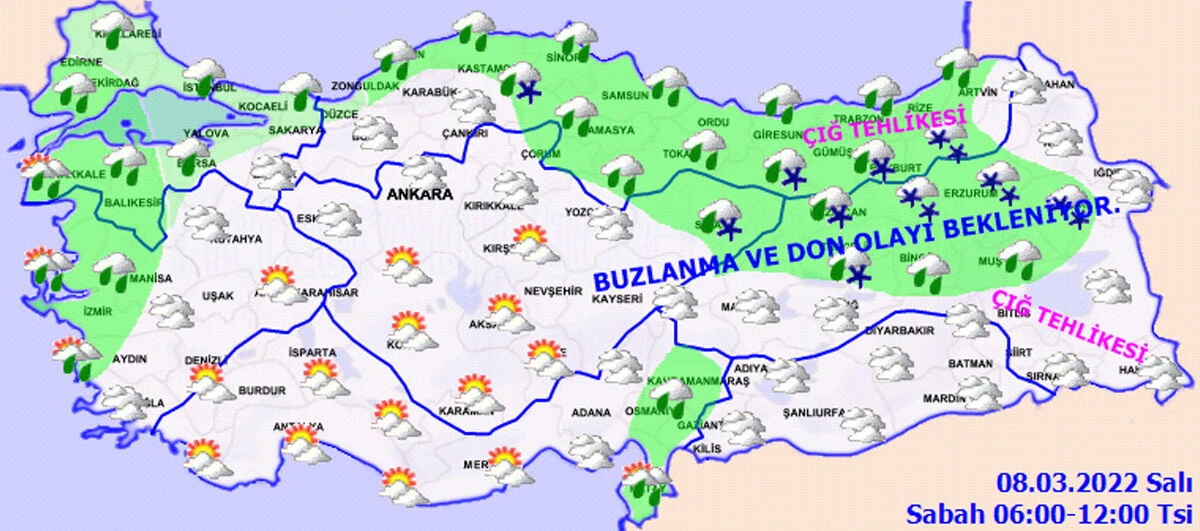 Meteoroloji saat vererek uyardı! Son 35 yılın en güçlü Mart karı geliyor (8 Mart hava durumu)