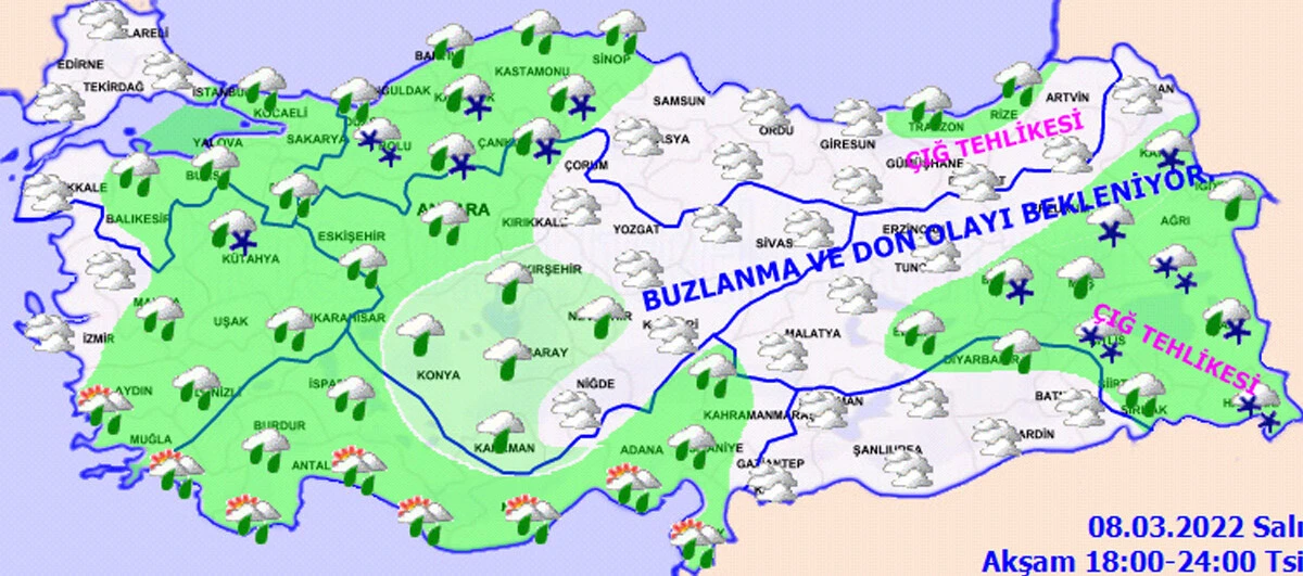 Meteoroloji saat vererek uyardı! Son 35 yılın en güçlü Mart karı geliyor (8 Mart hava durumu)