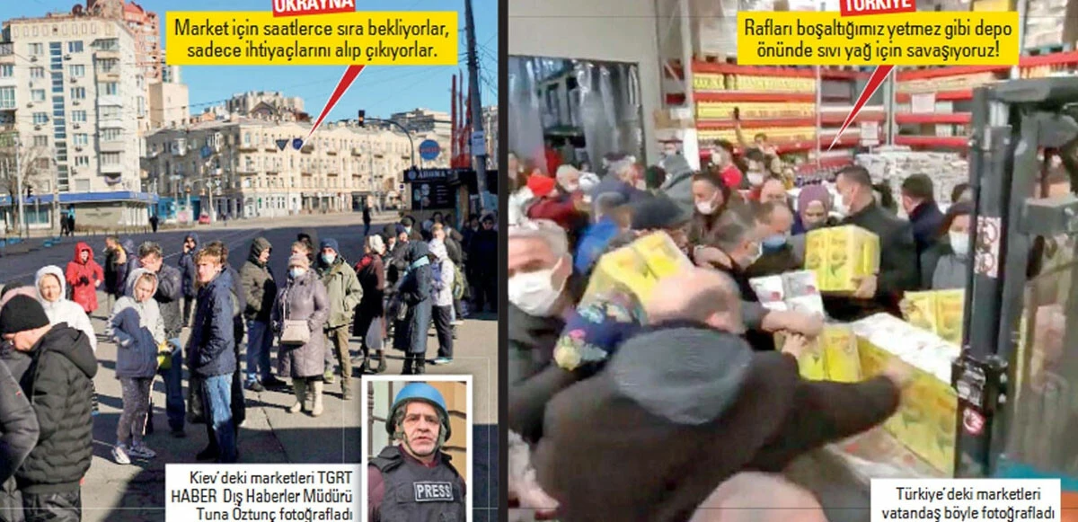 Ukrayna'da sıra, Türkiye'de izdiham: Çok şey söyleyen iki kare