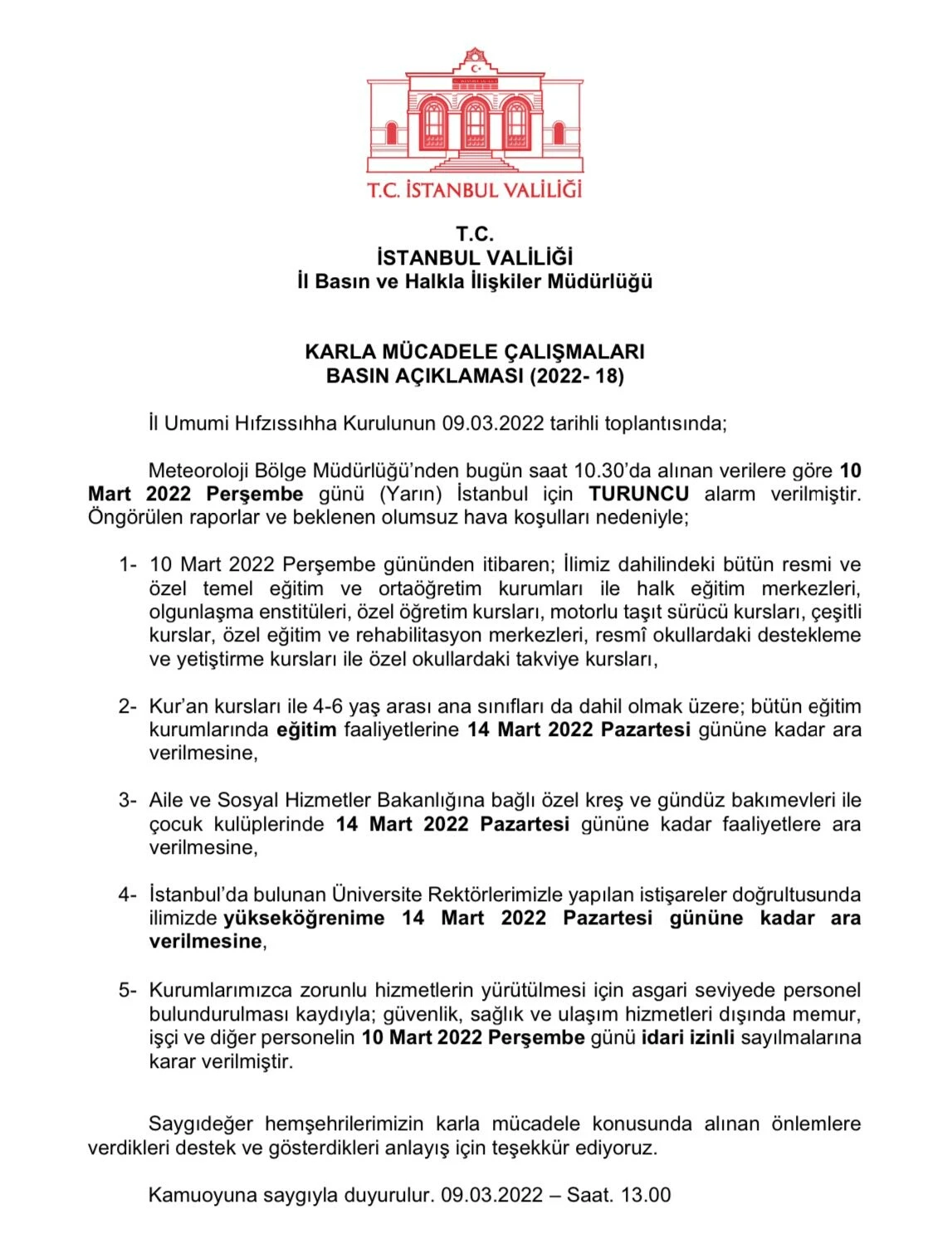 Meteoroloji uyardı: Kar yağışı bugün başladı! THY seferleri iptal etti, Okullarda tatil kararı