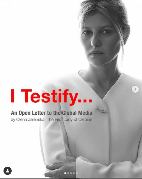 Zelenski'nin eşi Olena Zelenska'dan 'Küresel Medyaya Açık Mektup'
