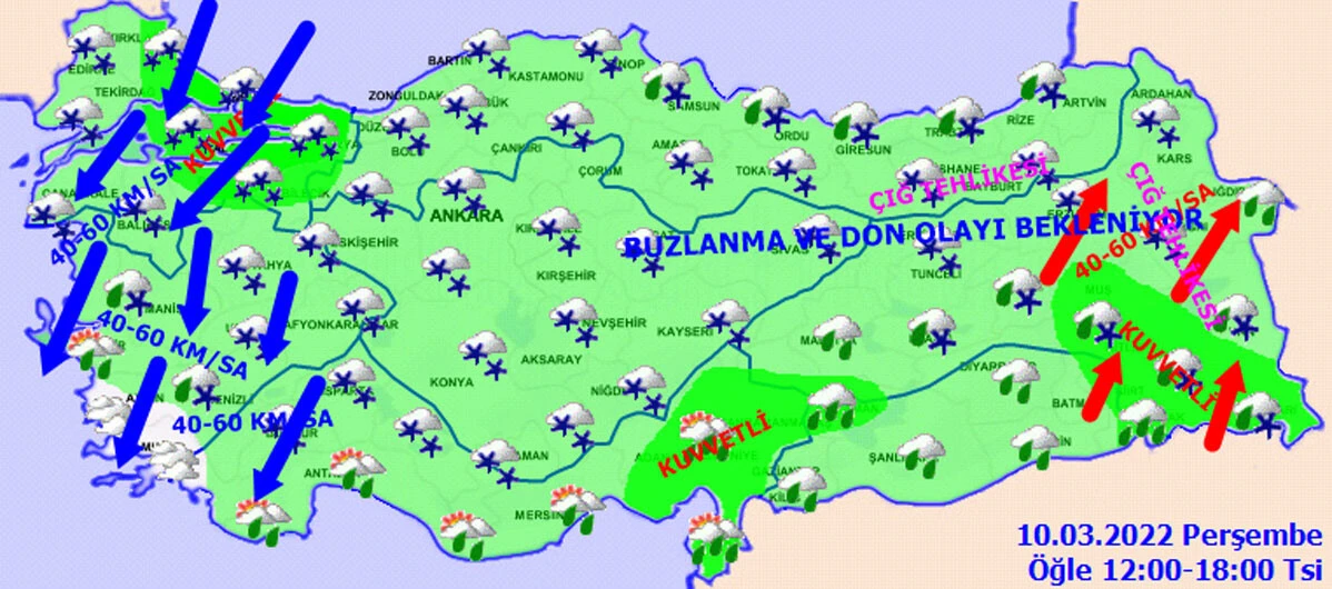Meteoroloji'den 29 kente kuvvetli kar yağışı uyarısı