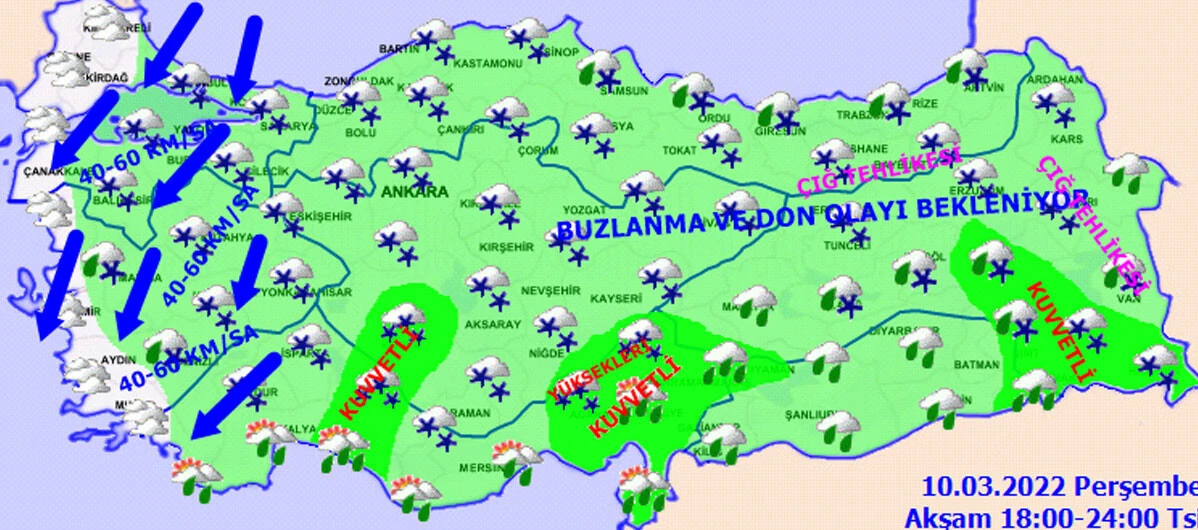 Meteoroloji'den 29 kente kuvvetli kar yağışı uyarısı