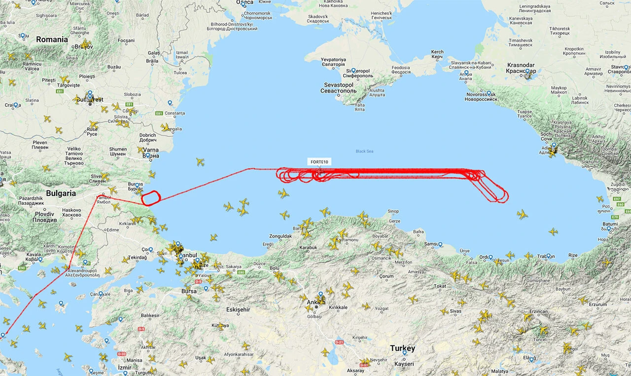 ABD'ye ait Global Hawk bir kez daha Karadeniz semalarında görüldü