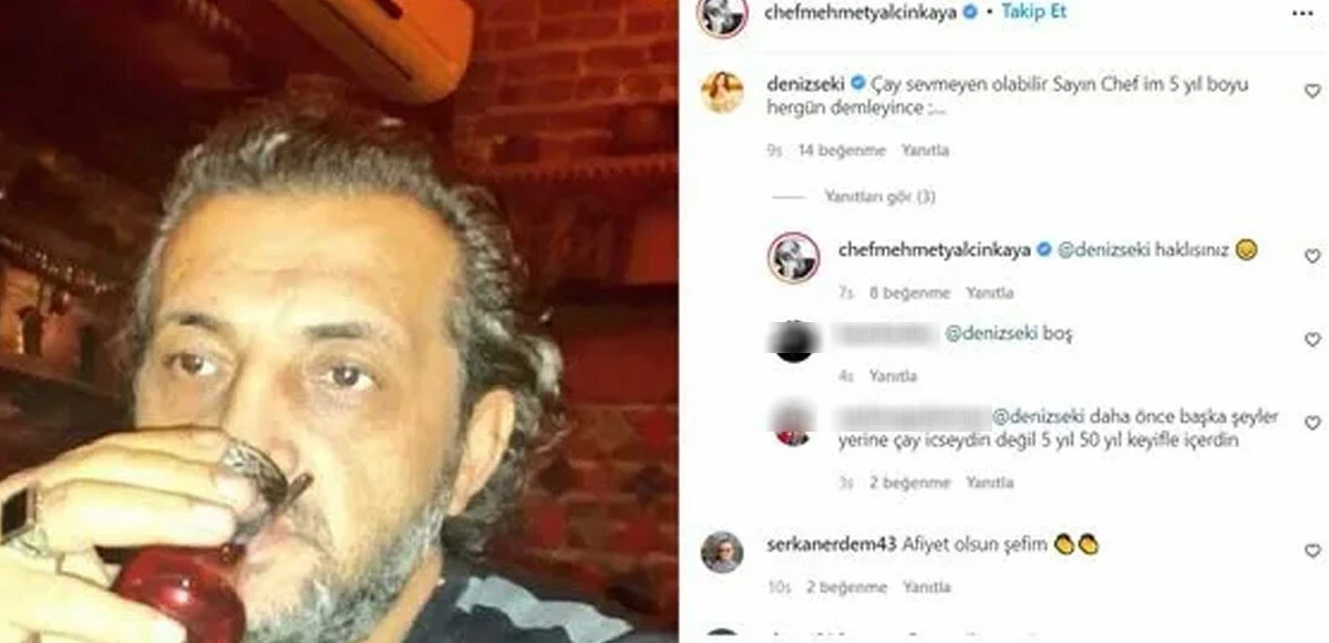 Mehmet Şef’in paylaşımı Deniz Seki’yi rahatsız etti! “En iyisi sıcak çay"